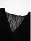 economico Blouses-Satin Lace Paneled Cape Shirt