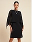 preiswerte Casual Kleider-Pure Chiffon Loose Cape Mini Dress