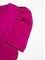 economico Jumpsuits-Satin Puff Sleeve Jumpsuit