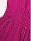 billige Uformelle kjoler-Cotton Solid V Neck Maxi Dress