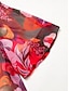 cheap Print Dresses-Chiffon Floral Print Maxi Shirt Dress