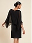 billige Uformelle kjoler-Loose Chiffon Cape Mini Dress