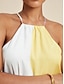 preiswerte Print Dresses-Brand Satin Design Knot Material Floral Shirt Type Maxi Dress