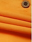 preiswerte Two Piece Sets-Damen Kragenhemd Schnitt Baumwolle und Leinen Solide / einfarbig Verabredung Urlaub Casual Drop-Schulter Orange 3/4 Ärmel Casual Hemdkragen Frühling Sommer