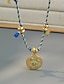 preiswerte Modische Halsketten-Bohemian Braided Rope Pendant Necklace