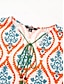 preiswerte Print Dresses-Totem Print Satin Swing Maxi Dress