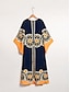 baratos Print Dresses-Satin Folk Print V Neck Maxi Dress