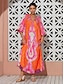 billige Print Dresses-Brand Inspired Design  Half Sleeve  Plant String  V Neck Maxi Dress