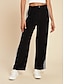 abordables Pants-Pocket Design Straight Long Pants