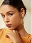 economico Orecchini trendy-Gold Brass Active Earrings