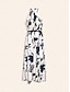billige Print Dresses-Floral Satin Halter Maxi Dress