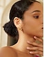 abordables Pendientes-Brass Imitation Diamond Stud Earrings
