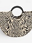 abordables Clutches &amp; Evening Bags-Chic Straw Circle Beach Handbag