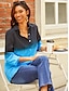 cheap Tops &amp; Blouses-Gradient Color Long Sleeve Women&#039;s Blouse