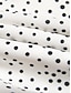 abordables Blouses-Metal Shirred Flutter Sleeve Polka Dot Shirt