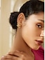 economico Orecchini trendy-Gold Brass Diamond Stud Earrings