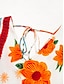 abordables Print Dresses-Floral Print V Neck Mini Dress