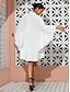 abordables Vestidos casuales-Solid Cotton Button Up Lapel Dress