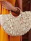 preiswerte Clutches &amp; Evening Bags-Chic Straw Circle Beach Handbag