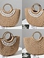 preiswerte Clutches &amp; Evening Bags-Handcrafted Straw Shell Tote Bag