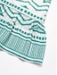 baratos Print Dresses-Puff Sleeve V Neck Knee Length Dress