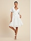 billige Afslappede kjoler-Cotton Floral A Line Mini Dress
