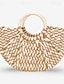 economico Clutches &amp; Evening Bags-Chic Woven Straw Circle Beach Handbag