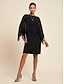 billige Afslappede kjoler-Pure Chiffon Loose Cape Mini Dress