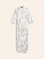 billige Print Dresses-Sequin Graphic Pocket Shirt Dress