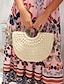 abordables Clutches &amp; Evening Bags-Boho Shell Accents Straw Tote Bag