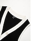 billige Midi Kjoler-Contrast Knit Slim Fit Sleeveless Midi Dress