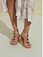 cheap Sandals-Elegant Lace Up Platform Sandals in PU Material