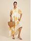 billige Print Dresses-V Neck High Low Floral Maxi Dress