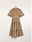 billige Uformelle kjoler-V Neck Lace Hem Maxi Dress