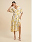 abordables Print Dresses-Print Swing Design Midi Dress