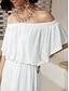 billige Afslappede kjoler-Off Shoulder Flare Maxi Dress