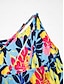billige Print Dresses-One Shoulder Floral Satin Maxi Dress