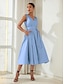 cheap Casual Dresses-Cotton V Neck Midi Dress