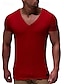 baratos T-Shirts-Homens Camiseta Camisetas Decote Redondo Tecido Ginástica Ginásio Manga Curta Roupa Roupa de rua Roupa de Esporte Trabalho Básico