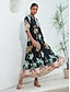 abordables Print Dresses-Tropical Elastic Maxi Dress