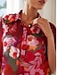 economico Print Dresses-Floral Print Chiffon Maxi Dress