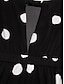 economico Print Dresses-Polka Dot Off Shoulder Midi Dress