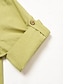 abordables Robes Décontracté-Solid Cotton Split Hem Shift Midi Dress