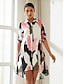 abordables Print Dresses-Graphic Print Shirt Dress