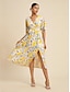 abordables Print Dresses-Print Swing Midi Dress
