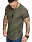 abordables T-Shirts-Homme T shirt Tee Col Ras du Cou Plein Casual Manche Courte Vêtement Tenue simple Vêtement de sport Décontractées Muscle