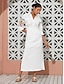 billige Uformelle kjoler-Embroidered Cotton Totem Midi Dress