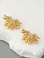 economico Orecchini trendy-Gold Brass Diamond Stud Earrings