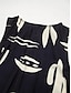 cheap Print Dresses-Satin Leaves Belted Sleeveless Maxi Dress