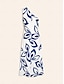 economico Print Dresses-One Shoulder Sleeveless Floral Maxi Dress